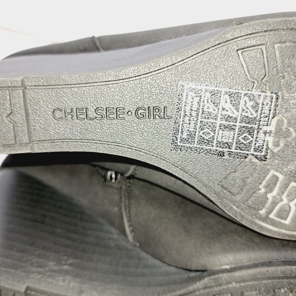 Chelsee Girl Black Knee High Wedge Heel 9 - Picture 10 of 15